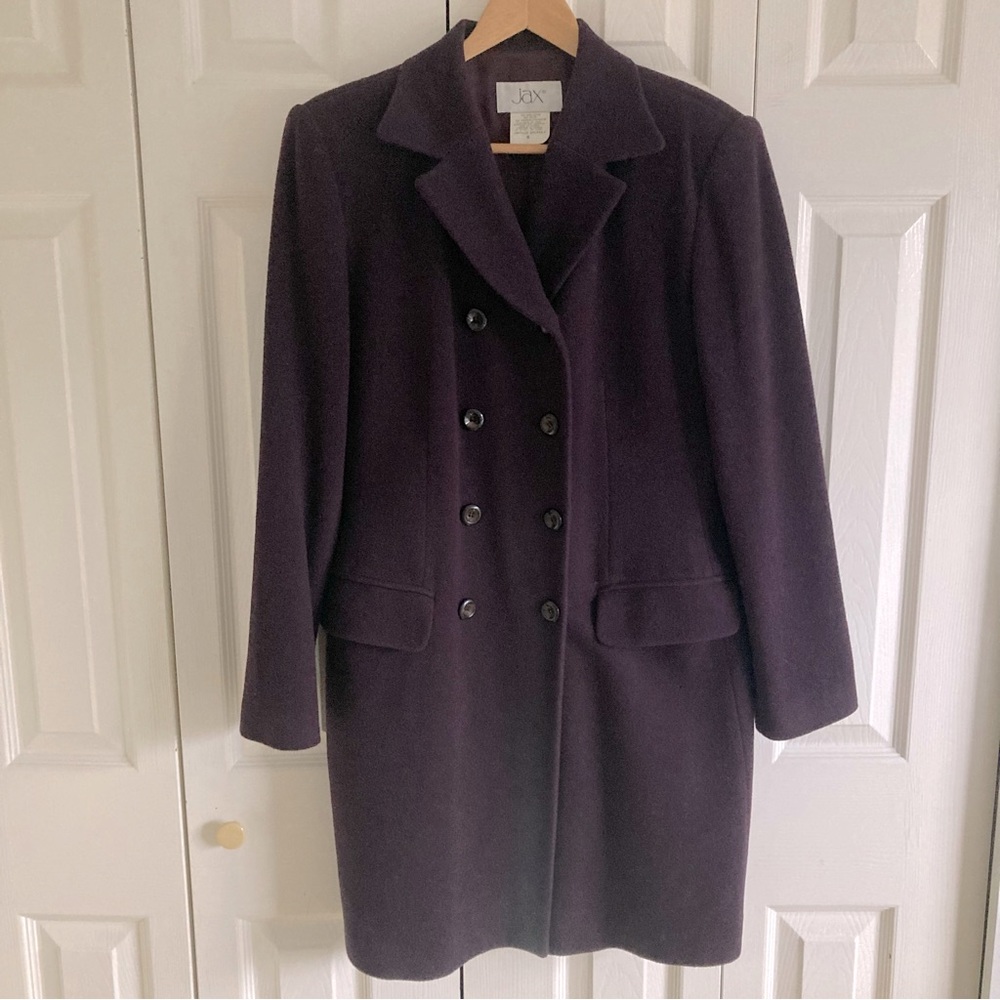 Vintage JAX Wool Cashmere Blend Classic Coat Size 6
